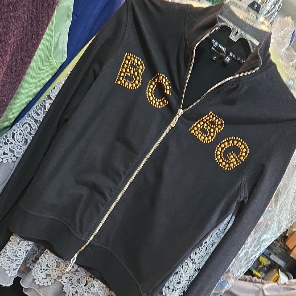 BCBGMaxAzria Black Jacket with Gold Accents